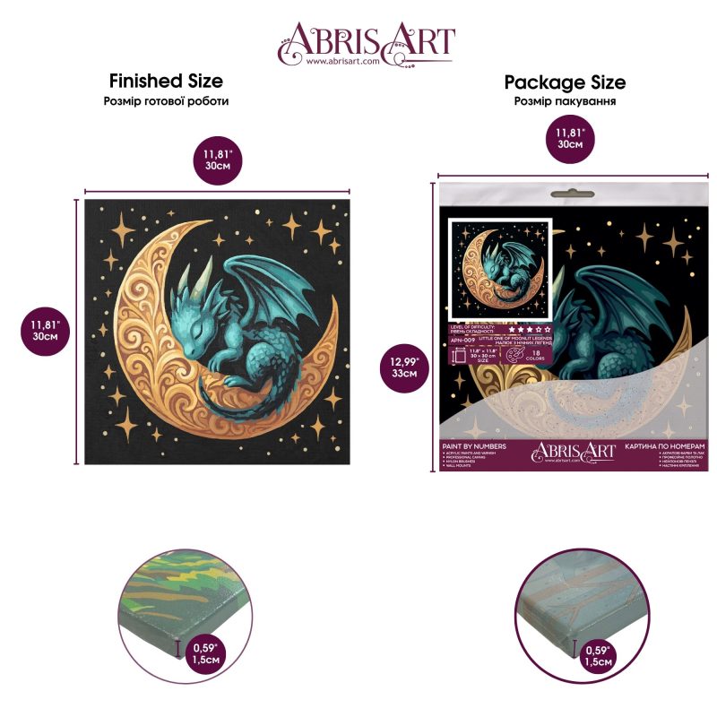 Paint by Numbers Kit on Art Canvas "Little One of Moonlit Legends"
