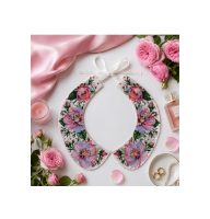 Bead Embroidery Kit on Art Canvas "Collar "Rose Veil""
