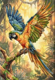 Main Bead Embroidery Kit Colorful Parrot