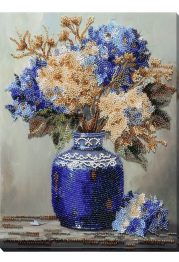 Main Bead Embroidery Kit Hydrangeas in Porcelain