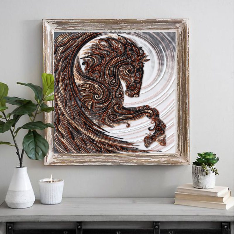 Main Bead Embroidery Kit Black Pegasus