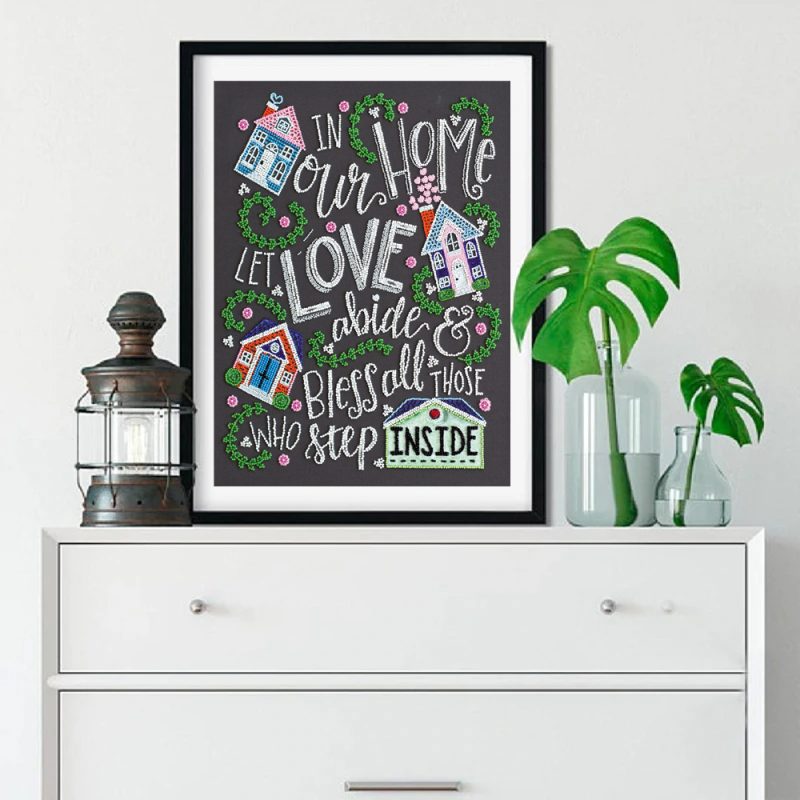 Main Bead Embroidery Kit Love in the house