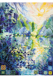 Cross-stitch kits Dawn over the river
