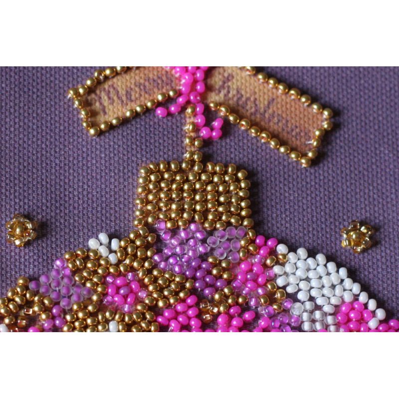 Mini Bead embroidery kit Flower ball