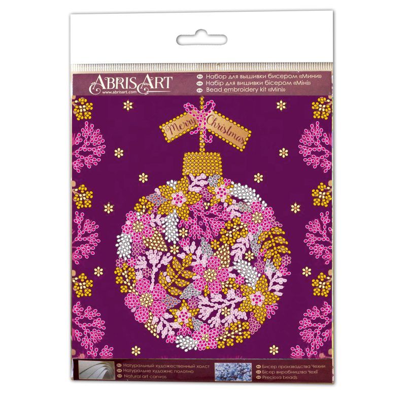 Mini Bead embroidery kit Flower ball