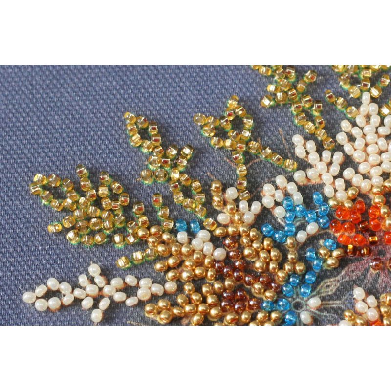 Mini Bead embroidery kit Snow sparkles