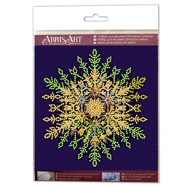Mini Bead embroidery kit Snow sparkles