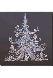 Mid-sized bead embroidery kit Herringbone silver