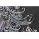 Mid-sized bead embroidery kit Herringbone silver