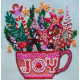 Mini Bead embroidery kit Festive tea party