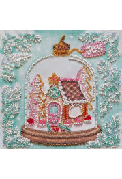 Mini Bead embroidery kit Cheerful house