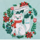 Mini Bead embroidery kit Kitty in a scarf