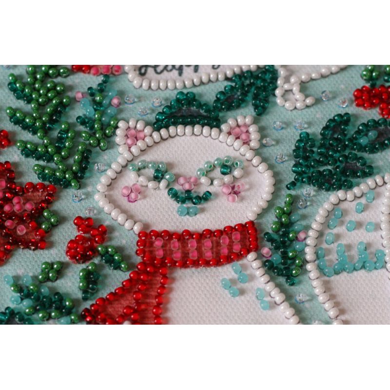 Mini Bead embroidery kit Kitty in a scarf