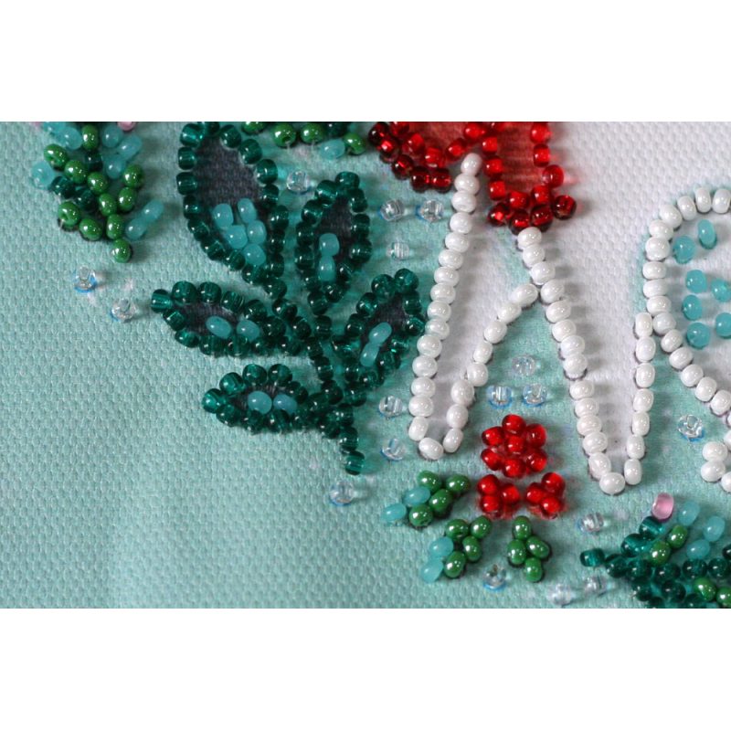 Mini Bead embroidery kit Kitty in a scarf