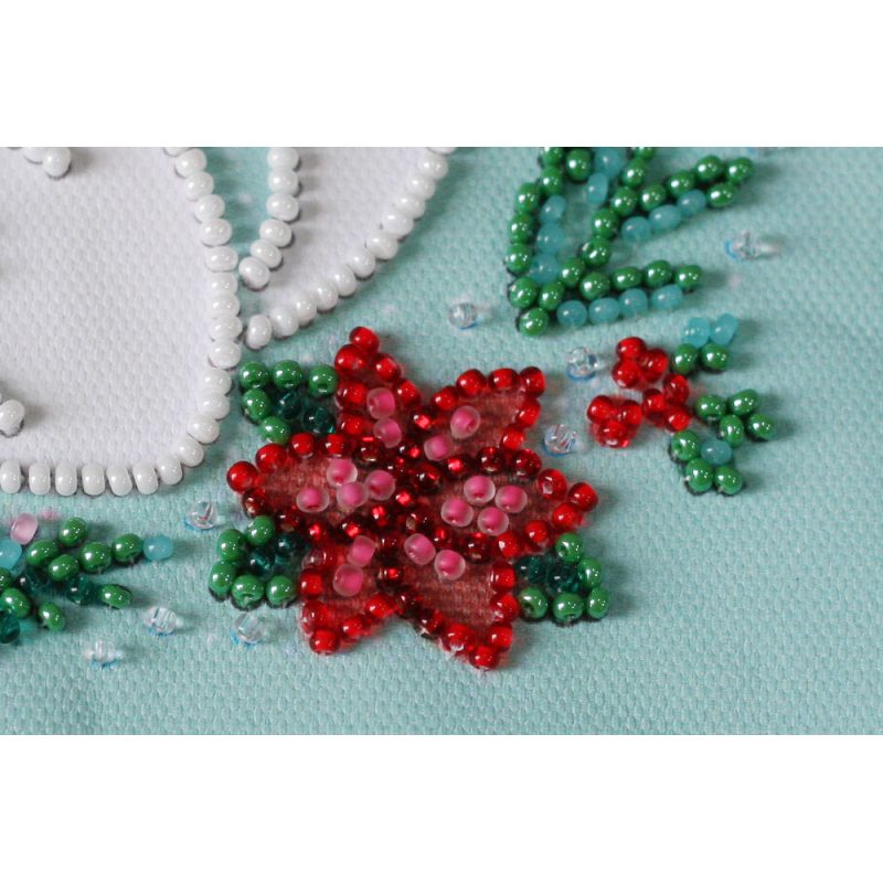 Mini Bead embroidery kit Kitty in a scarf