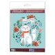 Mini Bead embroidery kit Kitty in a scarf