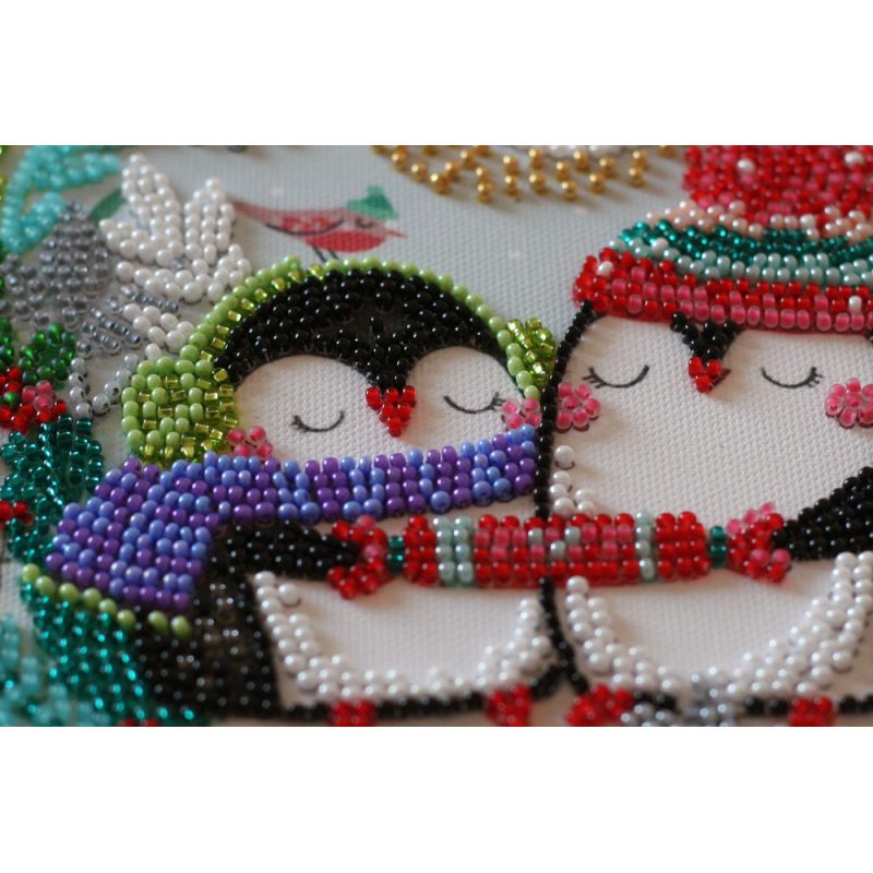 Mid-sized bead embroidery kit Sweet winter