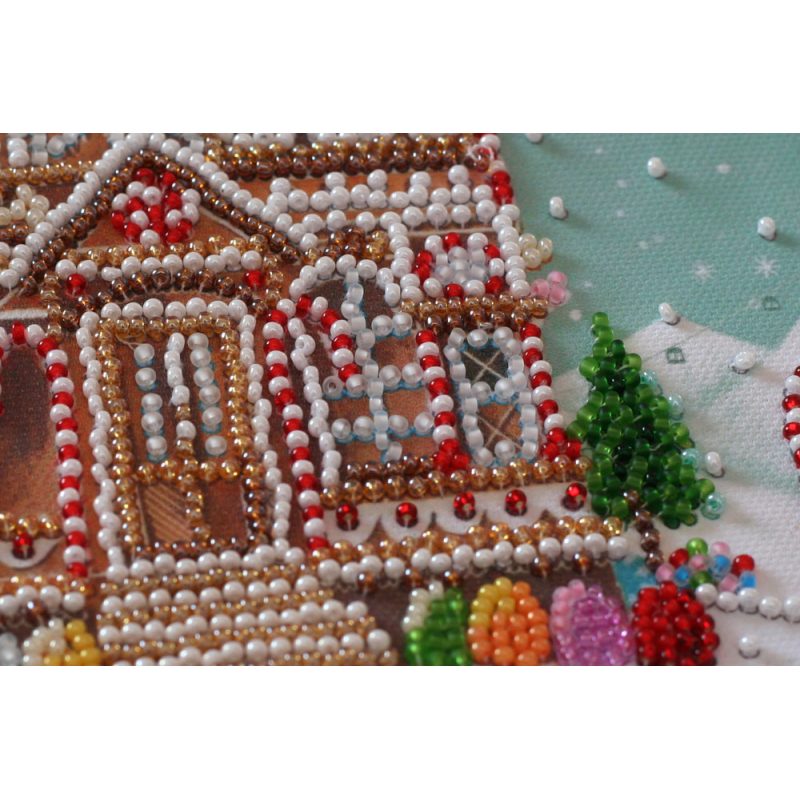 Mid-sized bead embroidery kit Gingerbread