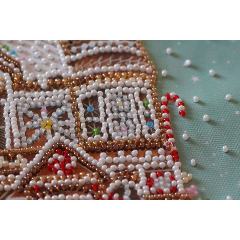 Mid-sized bead embroidery kit Gingerbread