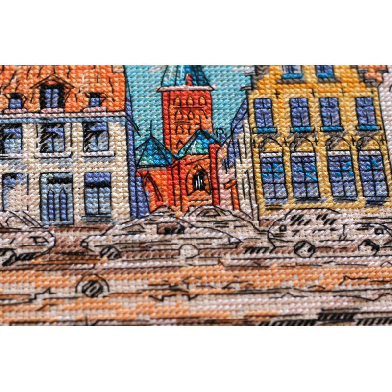 Cross-stitch kits Colored town-1