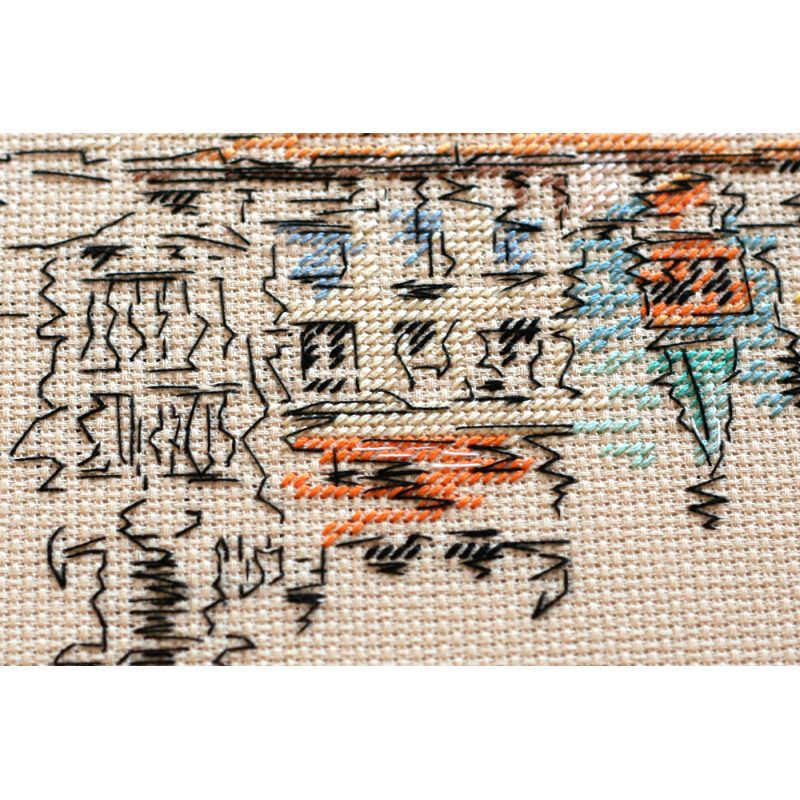 Cross-stitch kits Colored town-1
