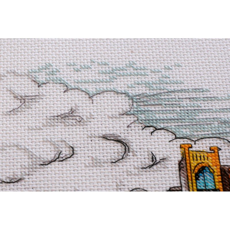 Cross-stitch kits Colored town-2