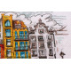 Cross-stitch kits Colored town-2