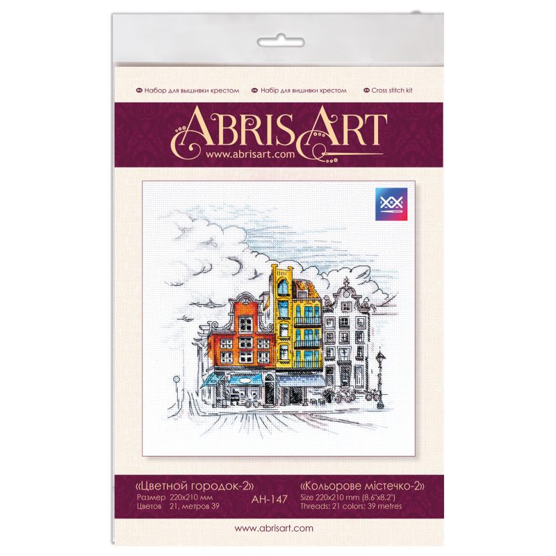 Cross-stitch kits Colored town-2