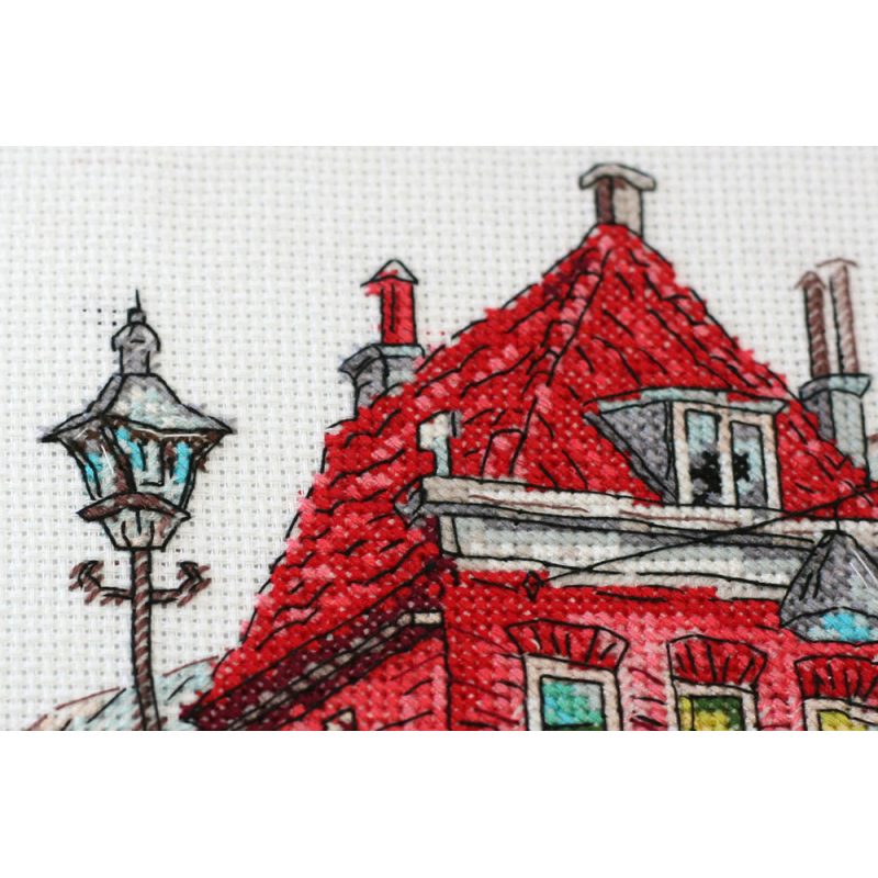 Cross-stitch kits Colored town-3