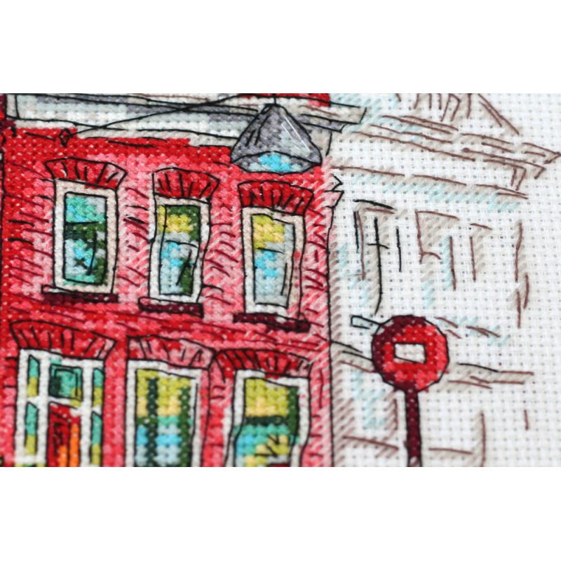 Cross-stitch kits Colored town-3