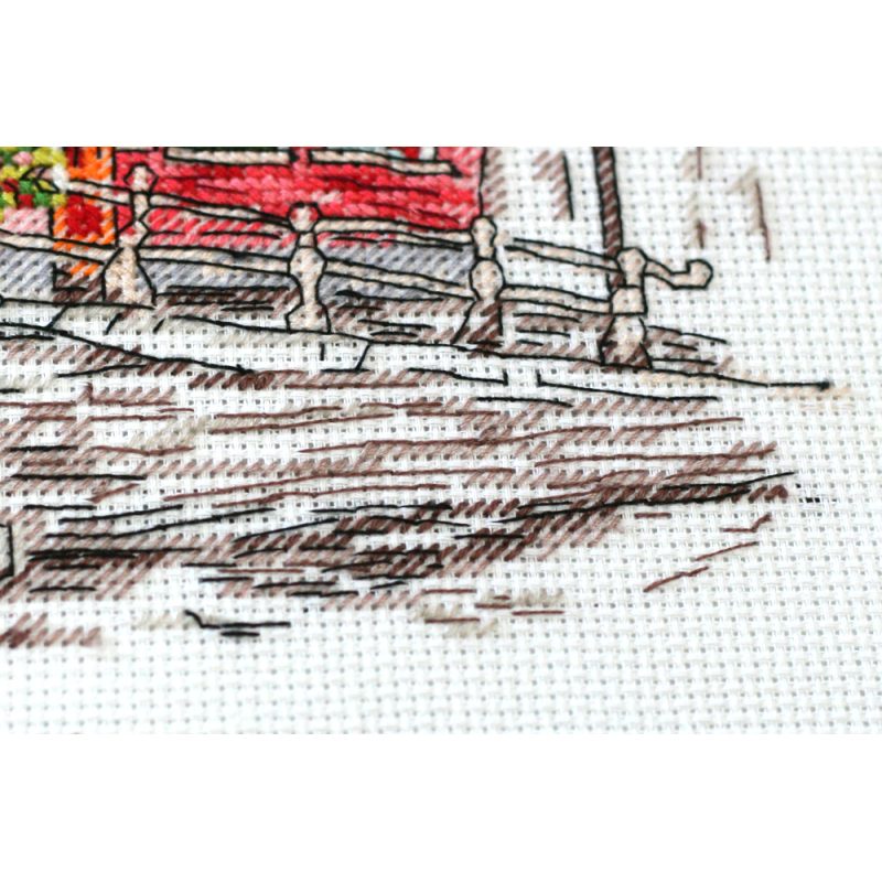 Cross-stitch kits Colored town-3