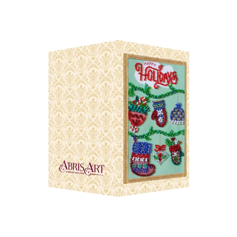 Keychain cross-stitch kit Happy New Year