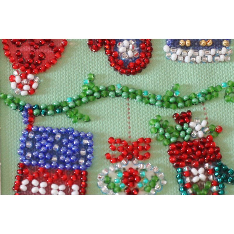 Keychain cross-stitch kit Happy New Year