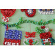 Keychain cross-stitch kit Happy New Year