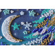 Keychain cross-stitch kit Snowy night
