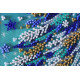 Keychain cross-stitch kit Snowy night