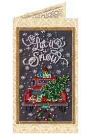 Keychain cross-stitch kit Snow holiday