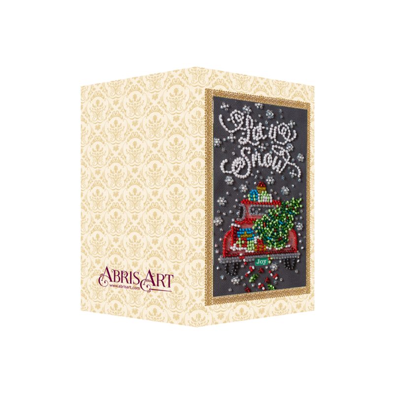 Keychain cross-stitch kit Snow holiday