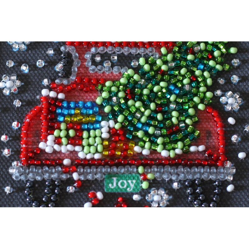 Keychain cross-stitch kit Snow holiday