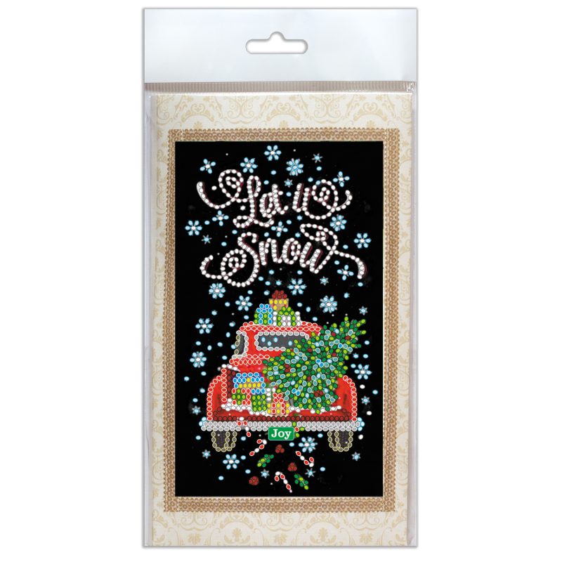 Keychain cross-stitch kit Snow holiday