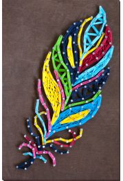 Creative Kit/String Art Multicolored feather
