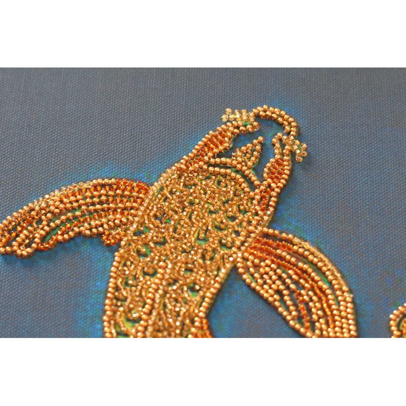 Main Bead Embroidery Kit Koi blue