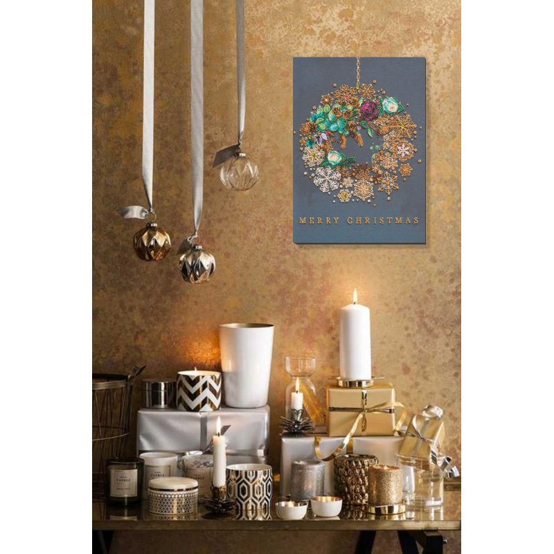 Main Bead Embroidery Kit New year wreath