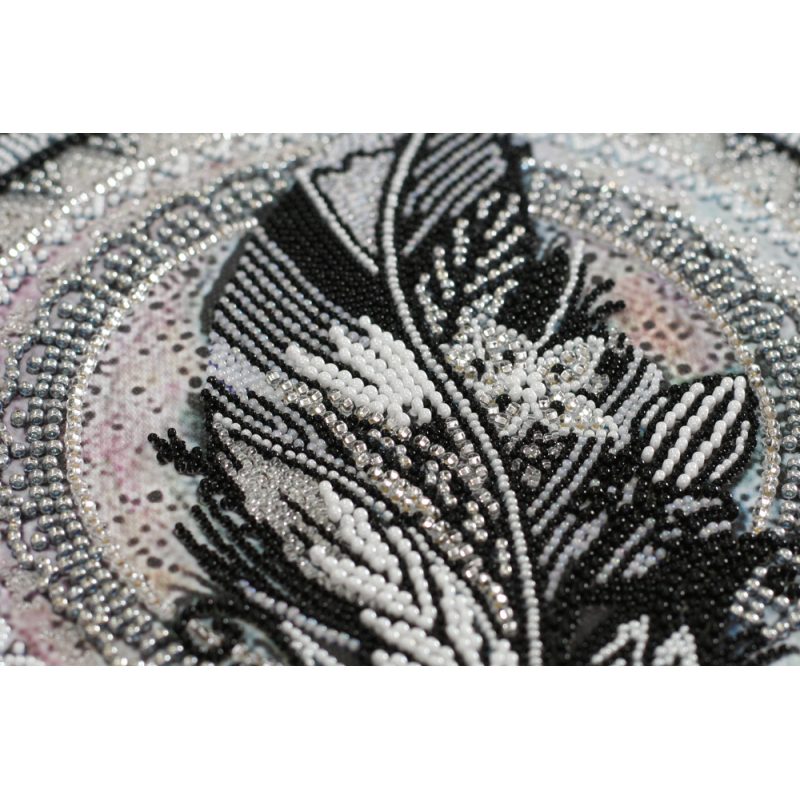 Main Bead Embroidery Kit Mandala feather