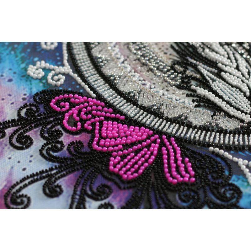 Main Bead Embroidery Kit Mandala feather