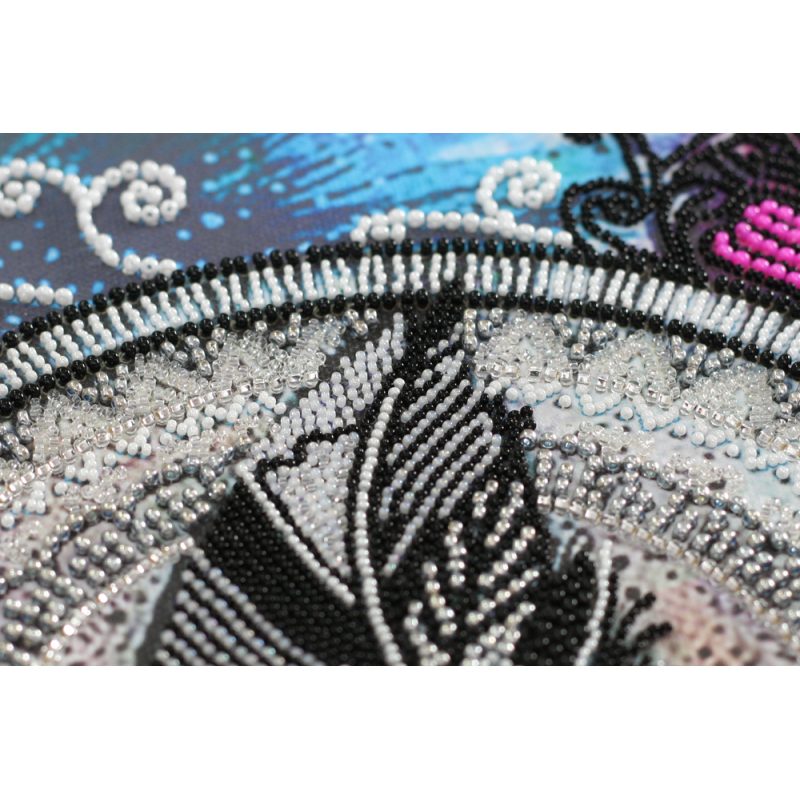 Main Bead Embroidery Kit Mandala feather