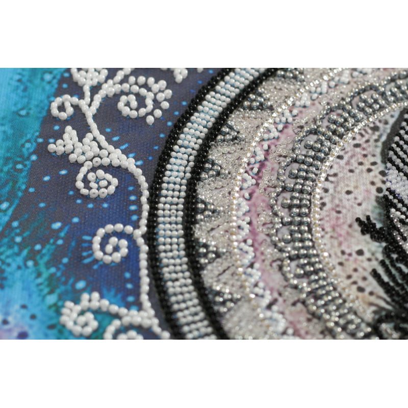 Main Bead Embroidery Kit Mandala feather