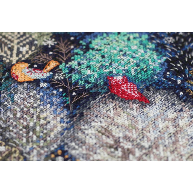 Cross-stitch kits In the winter forest one day
