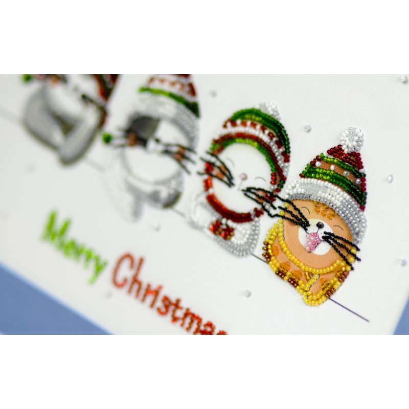 Main Bead Embroidery Kit Holiday cats