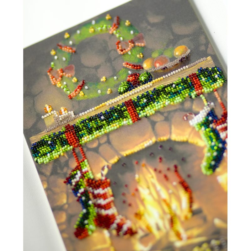 Main Bead Embroidery Kit By the fireplace